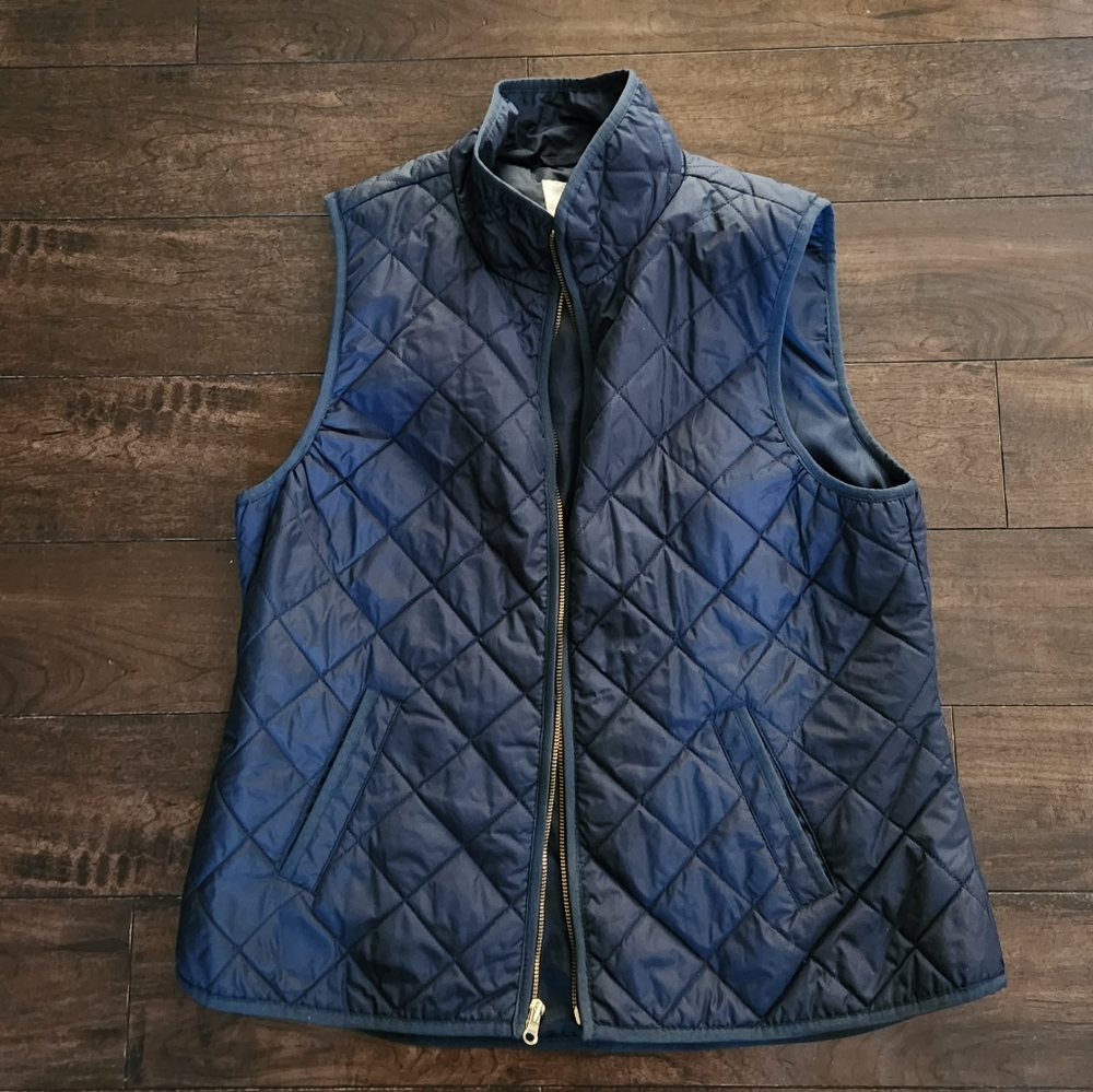 Old Navy Women's Blue Quilted Puffer Vest